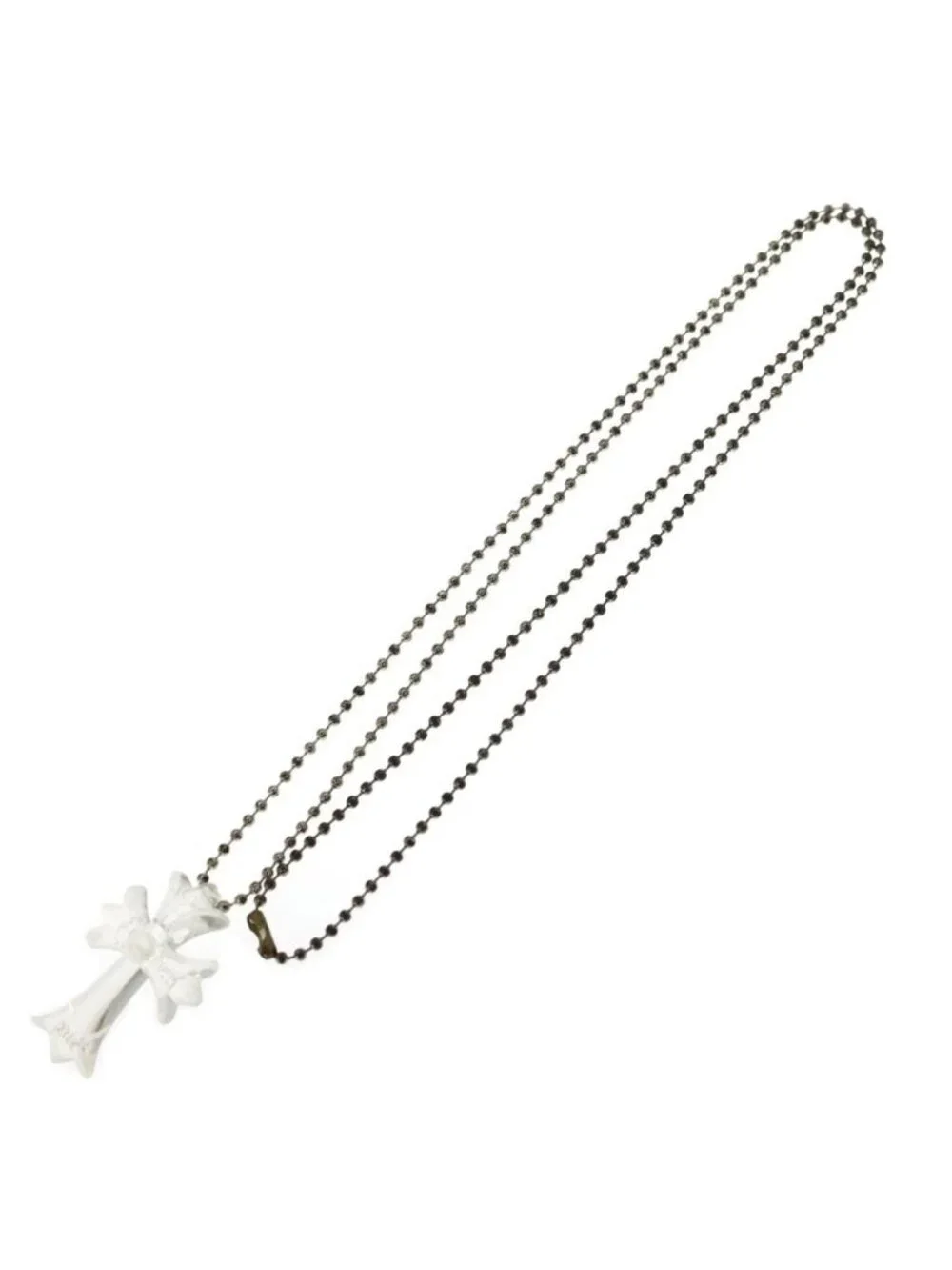 Chrome Hearts Rubber CH Small CH Cross Necklace Silicone Clear